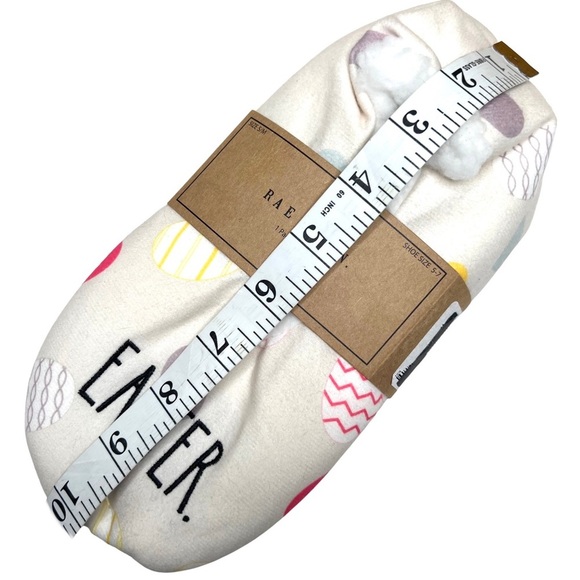 Rae Dunn New EASTER Egg Faux Sherpa Slippers Cream Small Medim S M 5 7 - Picture 8 of 17